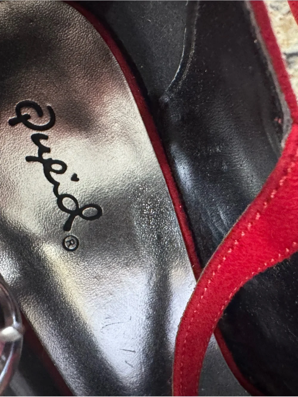 Qupid red suede platform pumps Size 8.5 (CL-3)